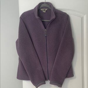 L.L. Bean Deep Purple Teddy Jacket